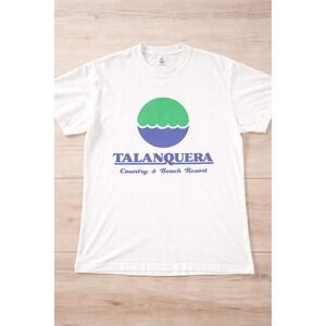 Vintage 90s Beach Resort T-Shirt XL White Single Stitch Graphic Tee Talenquera